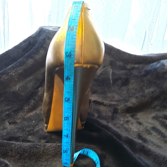 Giuseppe Zanotti platform high heel Stilleto Italian shoes peep toe light gold - Picture 15 of 16